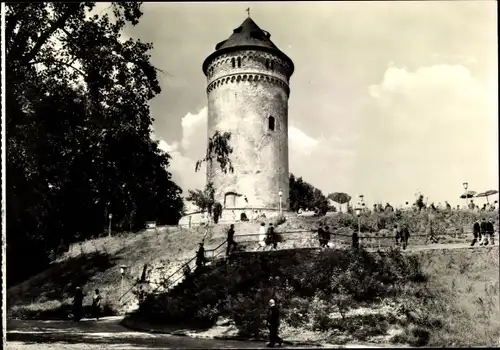 Ak Gera in Thüringen, Bergfried der Burgruine Osterstein