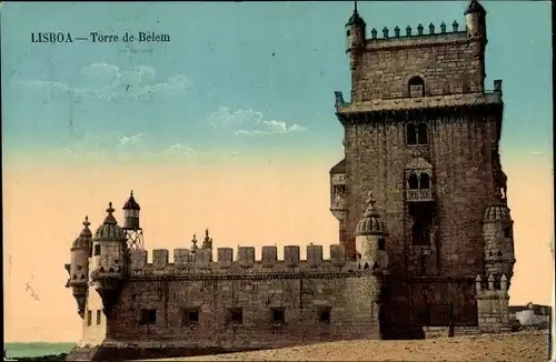 Ak Lisboa Lissabon Portugal, Torre de Belem, Belem Turm