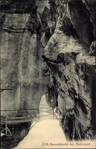 Ak Meiringen Kanton Bern, Aareschlucht