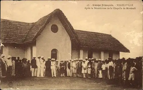 Ak Brazzaville Französisch-Kongo, nach der Segnung der Mindouli-Kapelle