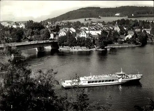 Ak Saalburg in Thüringen, am Stausee der Bleiloch-Saaletalsperre