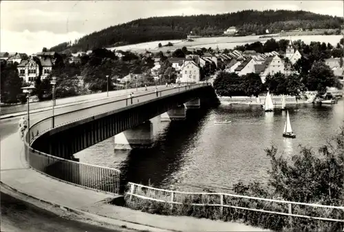 Ak Saalburg in Thüringen, am Stausee der Saaletalsperre
