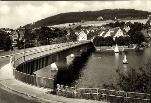 Ak Saalburg in Thüringen, am Stausee der Bleiloch-Saaletalsperre