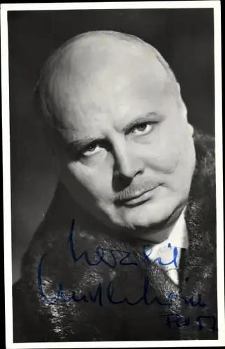 Foto Schauspieler Ernst Schröder, Portrait, Autogramm