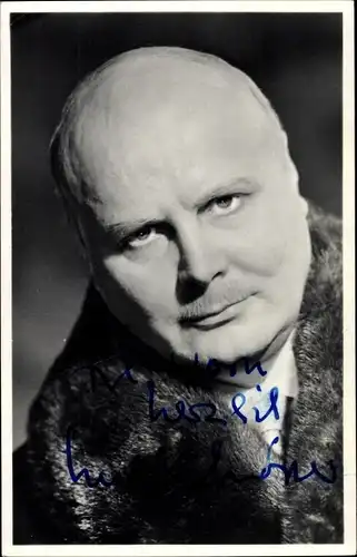 Foto Schauspieler Ernst Schröder, Portrait, Autogramm