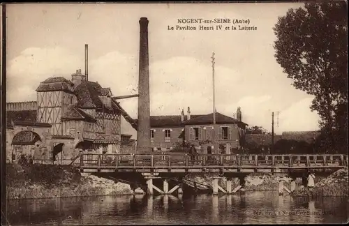 Ak Nogent sur Seine Aube, Der Pavillon Henri IV, Molkerei