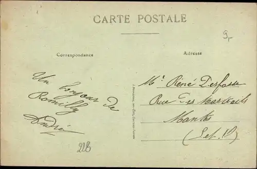 Ak Romilly sur Seine Aube, Postes, Rue du 1. Mai