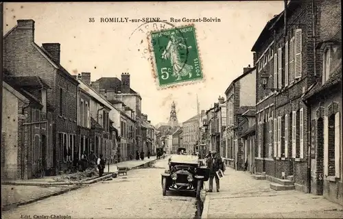 Ak Romilly sur Seine Aube, Rue Gornet-Boivin