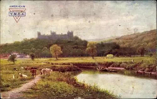 Künstler Ak Arundel West Sussex England, Arundel Castle