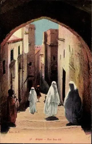 Ak Algier Algier Algerier, Rue Ben-Ali
