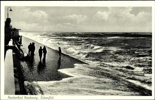 Ak Norderney in Ostfriesland, Sturmflut