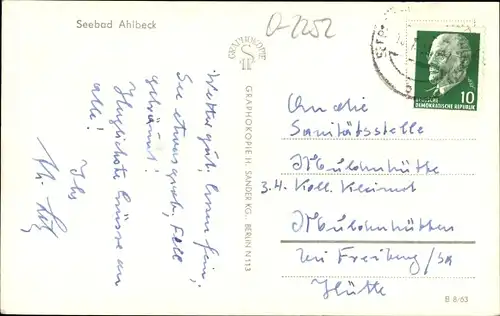 Ak Ostseebad Ahlbeck Heringsdorf auf Usedom, Strandpartie, Boote