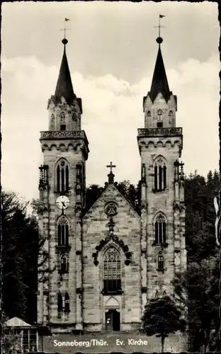 Ak Sonneberg in Thüringen, Evangelische Kirche