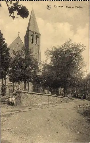 Ak Esneux Wallonie Lüttich, Place de l&#39;Eglise