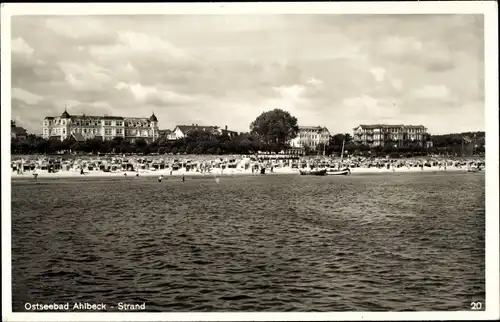 Ak Ostseebad Ahlbeck Heringsdorf auf Usedom, Strand