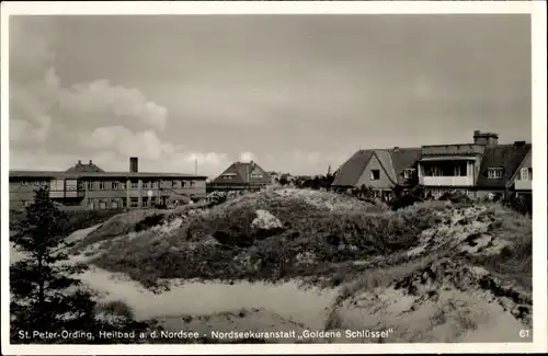 Ak Nordseebad Sankt Peter Ording, Kuranstalt Goldene Schlüssel