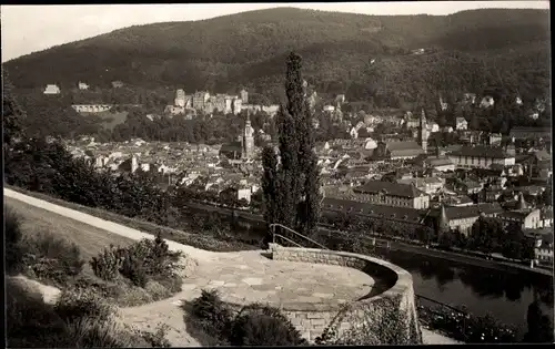 Ak Heidelberg am Neckar, Blick vom Philosophengärtchen