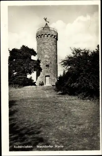 Ak Westdorf Aschersleben im Salzlandkreis, Westdorfer Warte