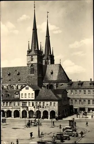 Ak Saalfeld an der Saale Thüringen, Markt