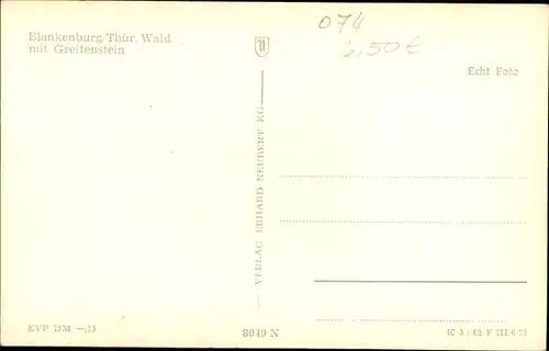 Ak Bad Blankenburg in Thüringen, Burg Greifenstein