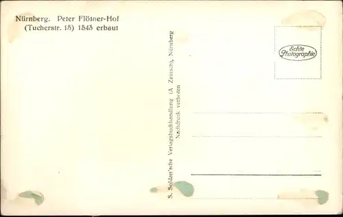 Ak Nürnberg in Mittelfranken, Peter Flötner Hof