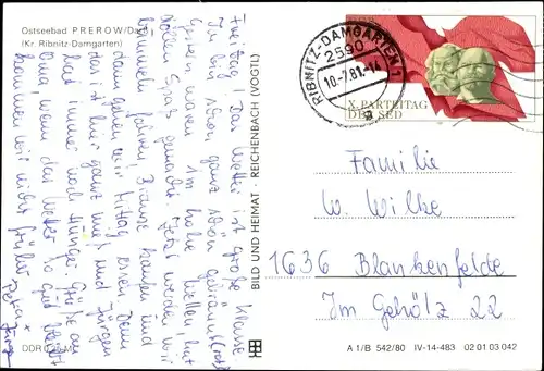 Ak Ostseebad Prerow auf dem Darß, Strand, Strandkörbe, Kirche