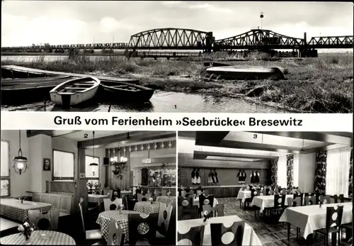 Ak Bresewitz Pruchten in Vorpommern, Ferienheim Seebrücke VEB Datenverarbeitungszentrum Cottbus