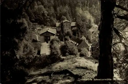 Ak Bad Schweizermühle Rosenthal Bielatal in Sachsen, Heilstätte Schweizermühle