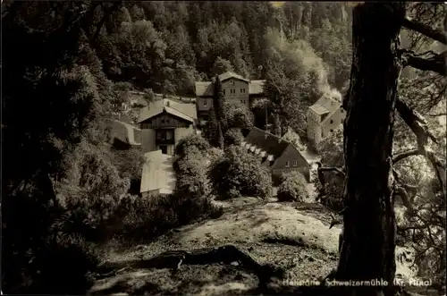 Ak Bad Schweizermühle Rosenthal Bielatal in Sachsen, Heilstätte Schweizermühle