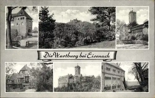 Ak Lutherstadt Eisenach in Thüringen, Wartburg, Blick auf Burg, Turm, Fachwerk