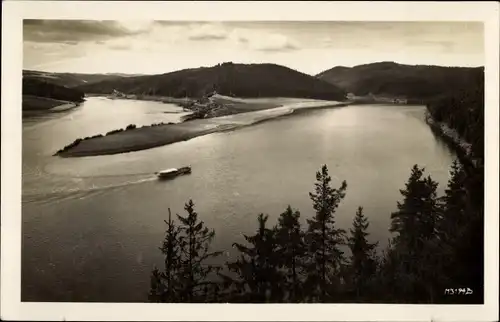 Ak Schleiz Saale Orla Kreis, Stausee der Bleilochtalsperre, Blick von Agnesruhe