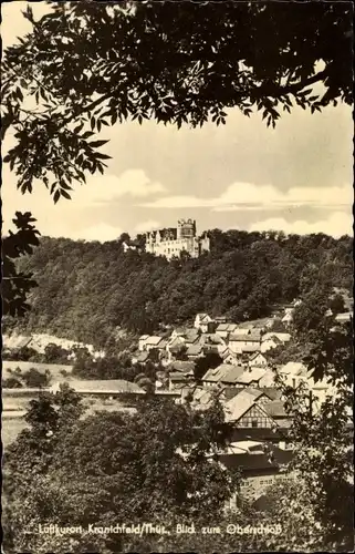 Ak Kranichfeld im Mittleren Ilmtal Thüringen, Blick zum Oberschloss