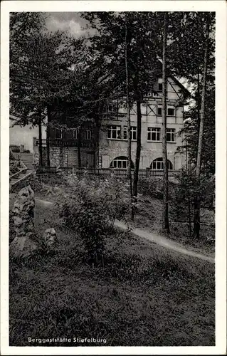 Ak Nauendorf Thüringen, Berggaststätte Stiefelburg, Inh. Joh. Hornung