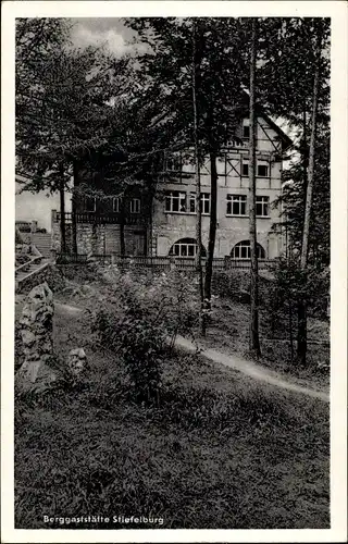 Ak Nauendorf Thüringen, Berggaststätte Stiefelburg, Inh. Joh. Hornung