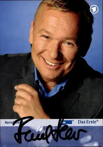 Ak Moderator Bernd Stelter, Portrait, Autogramm