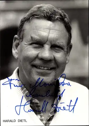 Ak Schauspieler Harald Dietl, Portrait, Autogramm