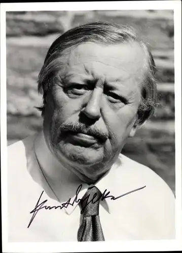 Foto Schauspieler Paul Dahlke, Portrait, Autogramm, Krawatte
