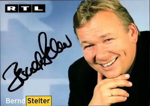 Ak Sänger, Schauspieler und Fernsehmoderator Bernd Stelter, Portrait, Autogramm