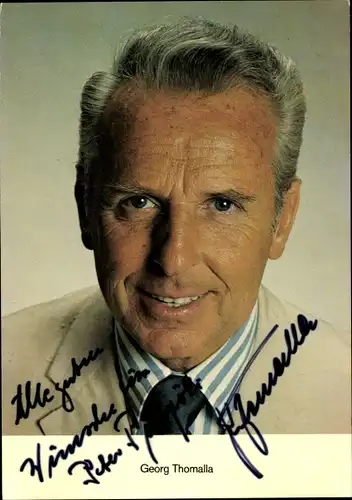 Ak Schauspieler Georg Thomalla, Portrait, Autogramm