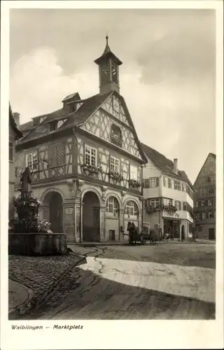 Ak Waiblingen in Württemberg, Marktplatz