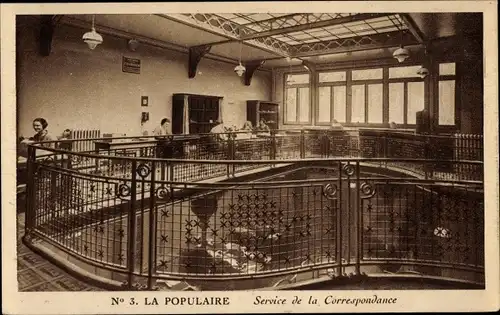 Ak Paris, La Populaire, Korrespondenzdienst