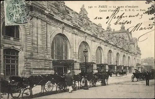 Ak Paris VII, Bahnhof Orleans