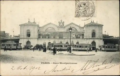 Ak Paris XV Vaugirard, Gare Montparnasse