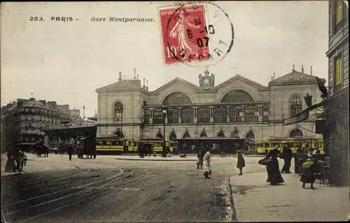 Ak Paris XV Vaugirard, Gare Montparnasse