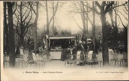Ak Paris VIII Arrondissement Élysée, Paris lebte, auf den Champs-Élysées