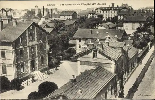 Ak Paris XIV Observatorium, Saint-Joseph Hospital, Panorama