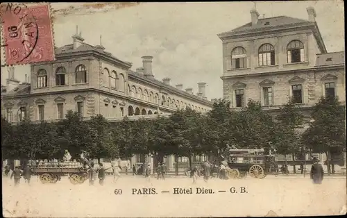 Ak Paris IV, Hotel Dieu