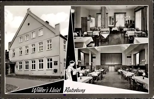 Ak Ratzeburg im Herzogtum Lauenburg, Wittlers Hotel, Speiseraum