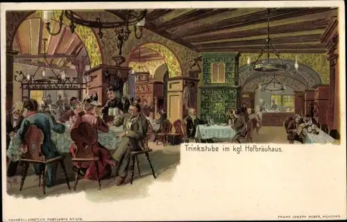 Ak München, Königliches Hofbräuhaus, Trinkstube