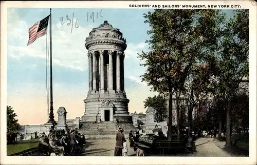 Ak New York City USA, Soldiers' and Sailors' Monument, Riverside Drive